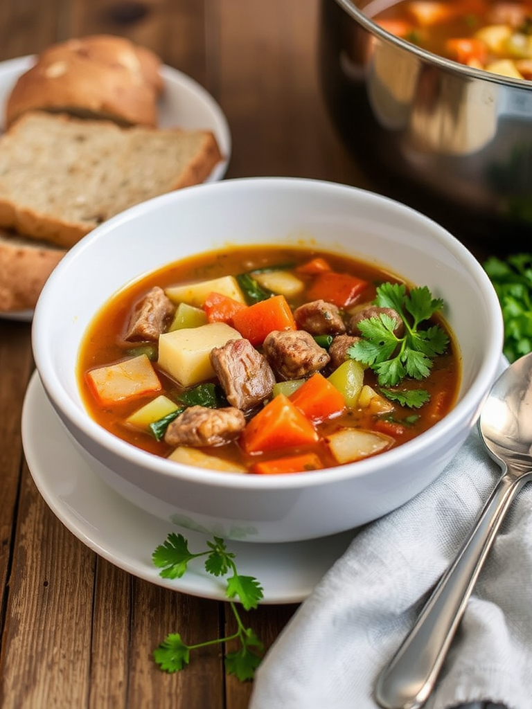 Hearty Beef Vegetable Soup Recipe Delight