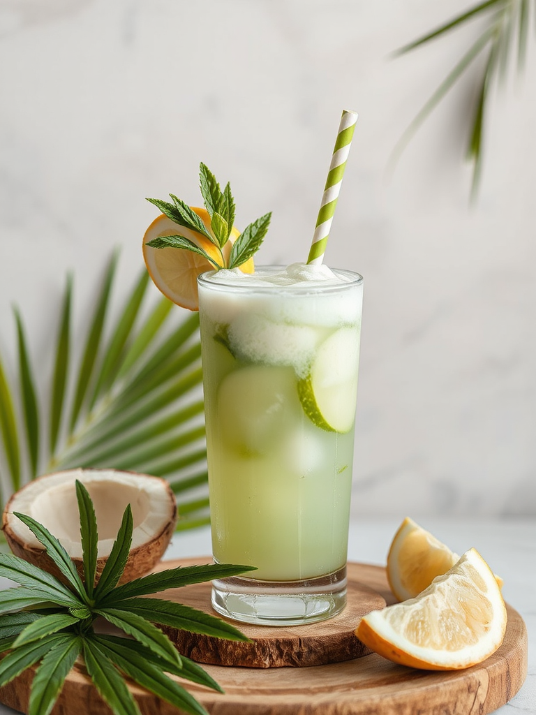 Coconut Drink Aesthetic for Tropical Vibes