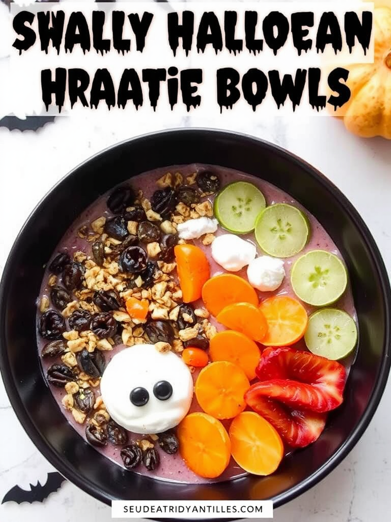 Spooky Halloween Breakfast Smoothie Bowl Ideas