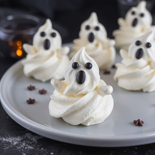 Ghost Meringue Halloween Desserts
