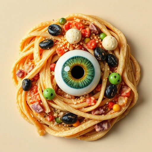 Monster Eyeball Pasta