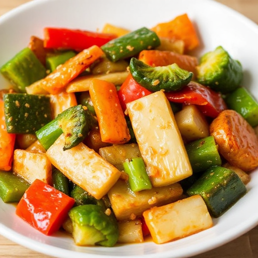 Stir-Fried Vegetables with Garlic Sauce
