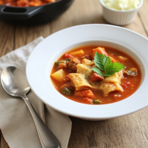 Vegetarian Lasagna Soup